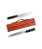 Compact Rich Leather Kitchen Knife Roll - Image 2