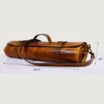 Zakara Caramel Classic Leather Knife Roll With shoulder strap - Image 2
