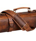 Handcrafted Full-Grain Leather Chef Knife Roll - Image 3