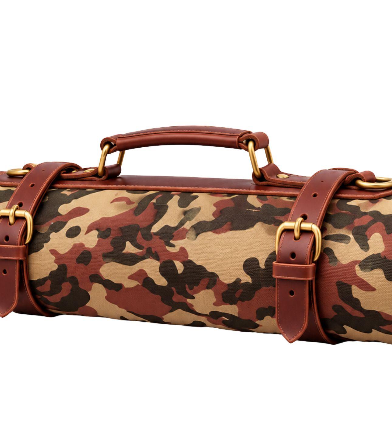 Zakara Camo Canvas & Leather Knife Roll - Image 3