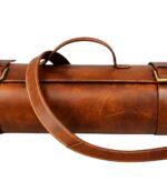 Zakara Caramel Classic Leather Knife Roll With Shoulder Strap - Image 3