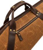 Waxed Canvas Leather Rifle Case - Padded Hunting Gun Sleeve - Image 3