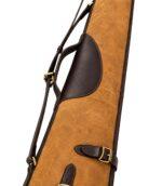 Distressed Brown Leather Rifle Case with Solid Brass Hardware - Image 3