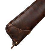 Distressed Brown Leather Shotgun Case | Handmade Hunting Slip - Image 3