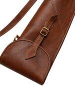 Slim-Fit Leather Shotgun Case with Brass Hardware - Hunting Sleeve - Image 3