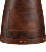 Artisan Dark Brown Full Grain Leather Apron - Image 3