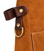 Arucas Saddle Suede Apron - Caramel Brown - Image 3