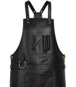 Front Pockets Yorkshire Full Grain Black Apron - Image 3