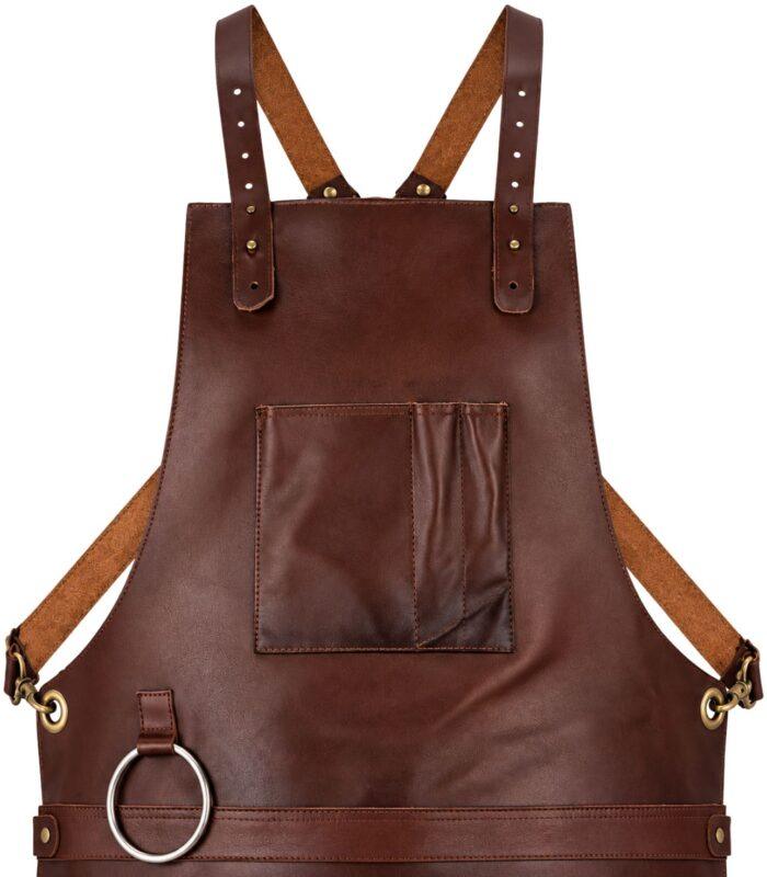 Front Pockets Yorkshire Full Grain Tan Brown Apron