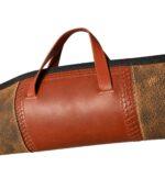 Saddle Leather Shotgun Case - Handcrafted Padded Hunting Sleeve - Image 3