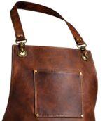 The Devon Brown Full Grain Leather Crossbody Apron - Image 3
