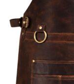 The Dorset Dark Brown Full Grain Leather Apron - Image 3