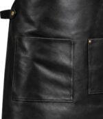 The Double Pocket Leather Apron - Black - Image 3