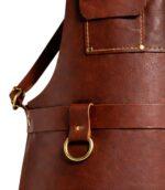 Wood Worker Dark Brown Leather Apron - Image 3