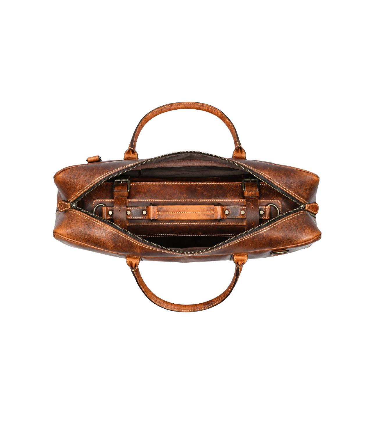 Brown Heritage Leather Knife Roll With Soft Padded - Image 3