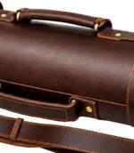 Brown Leather Knife Roll for Culinary Kits - Image 3