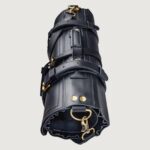 Black and Red Two-Tone Leather Chef Knife Roll - Image 2