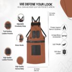 The West Midlands Brown Canvas Crossbody BBQ Apron - Image 5