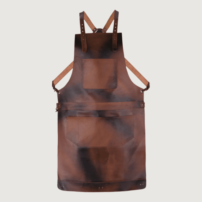 The Devon Brown Full Grain Leather Crossbody Apron - Image 2