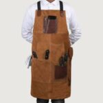 Arucas Suede Apron - Caramel Brown - Image 3