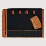 Stretchable Leather Knife Roll With Detachable Shoulder Strap - Image 7