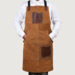 Arucas Suede Apron - Caramel Brown - Image 4
