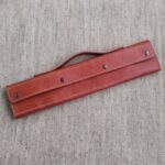 Compact Rich Leather Kitchen Knife Roll - Image 2
