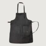 Double Pocket Leather Apron - Black - Image 2