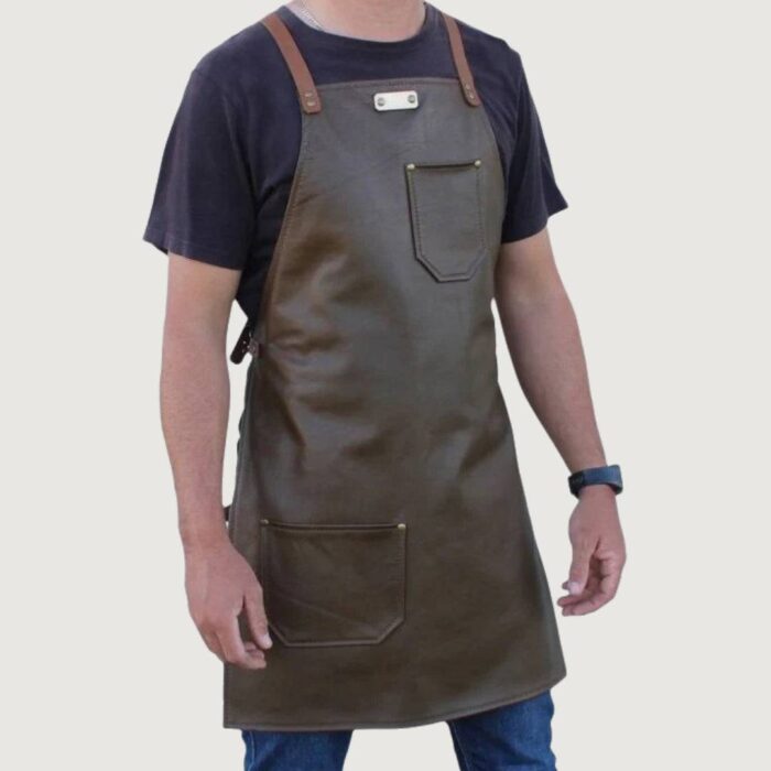 2 Pockets Leather Apron - Image 3