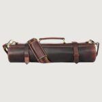 Walnut Brown Classic Leather Chef Knife Roll – 10 Slots - Image 3