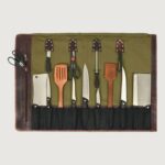 Zakara Camo Canvas & Leather Knife Roll - Image 2