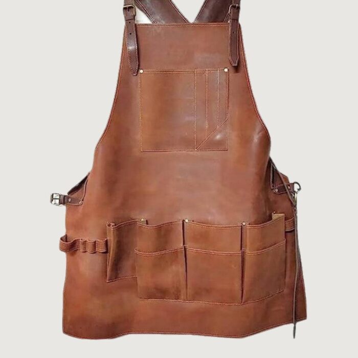 8 Pocket Leather Apron for Mechanics & Tools - Image 2