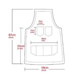 The Nottinghamshire Black Canvas Apron With Black Top Grain Leather Pocket - Image 5