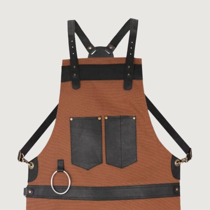 The West Midlands Brown Canvas Crossbody BBQ Apron - Image 3