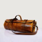 Zakara Caramel Classic Leather Knife Roll With shoulder strap - Image 3