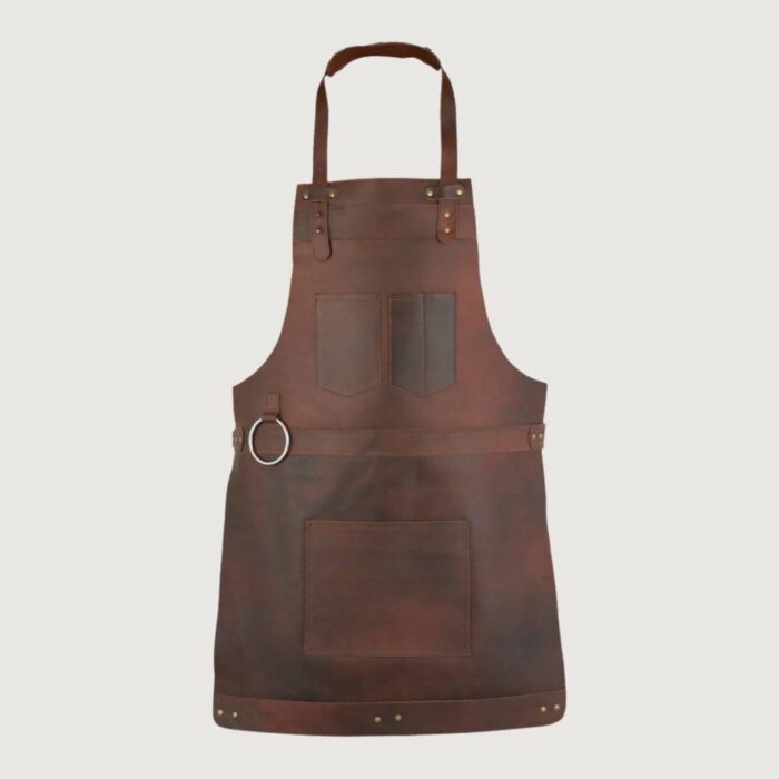 The Bristol Dark Brown Full Grain Leather Apron - Image 2