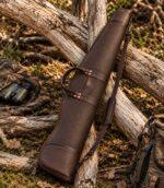 Premium Dark Brown Leather Rifle Case | Heavy-Duty Padded Design - Image 4