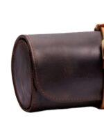 Lightweight Dark Brown Leather Knife Roll for Chef - Image 4