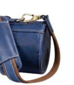 Personalized Blue Leather Knife Roll With Shoulder Strap - Image 4