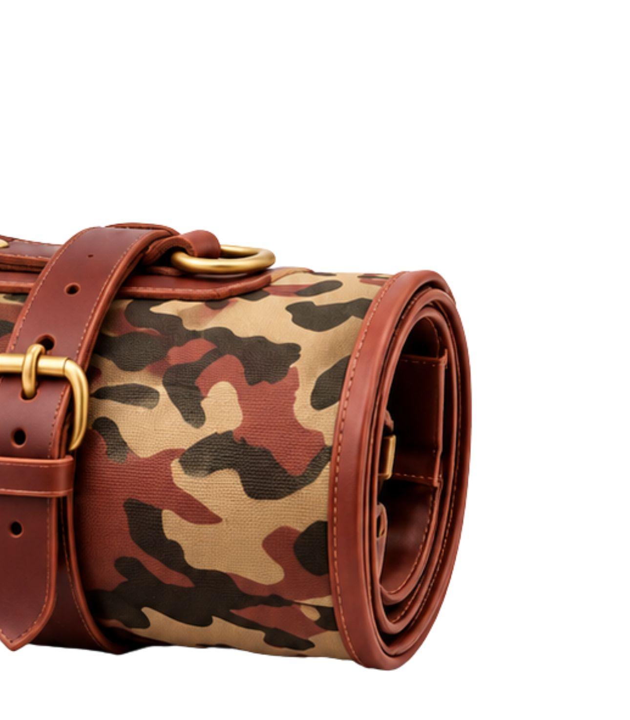 Zakara Camo Canvas & Leather Knife Roll - Image 4