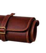 Classic Rich Brown Leather Log Carrier with Handcrafted - Image 4