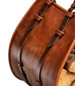 HearthBase Firewood Leather Log Carrier With heavy-duty handles - Image 4