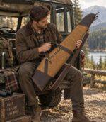 Waxed Canvas Leather Rifle Case - Padded Hunting Gun Sleeve - Image 4