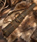Hand-Sewn Waxed Canvas & Leather Rifle Case | Padded Hunting Sleeve - Image 4