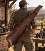 Leather Clay Shotgun Slip Case - Padded Sporting Sleeve - Image 4