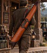 Leather Shotgun Case - Fleece-Lined Padded Design - Image 4