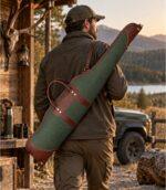 Reinforced Canvas & Leather Rifle Case with Webbing Shoulder Strap - Image 4