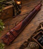 Handcrafted Leather Rifle Case with Dual Utility Pockets - Image 4