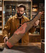 Premium Leather Scoped Rifle Case - Soft Padded Hunting Sleeve - Image 4