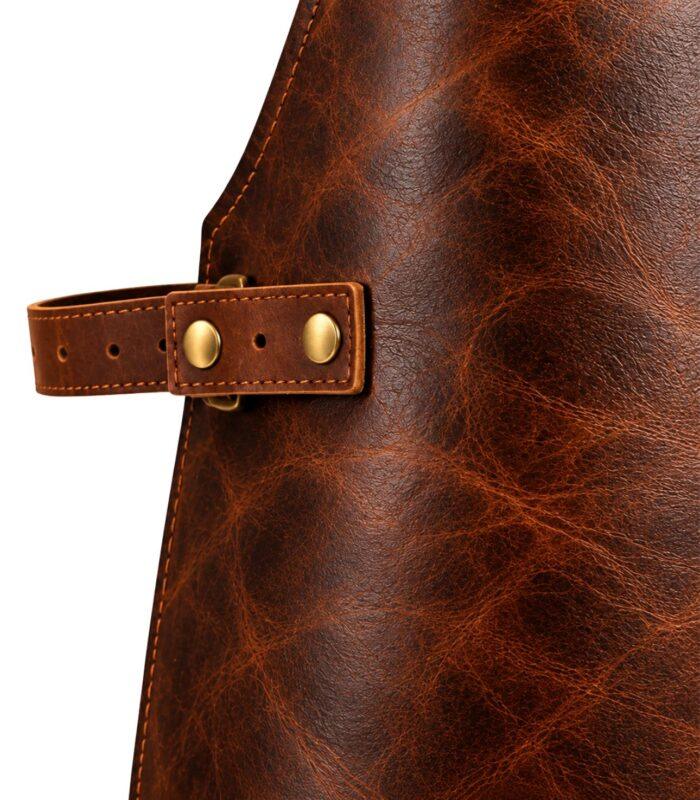 Classic Dark Brown Leather Apron